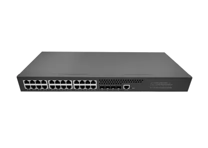 Camada 2 interruptor gerenciado 24x100/100/1000M RJ45, Uplink 4x 1G/2.5G/10G SFP
