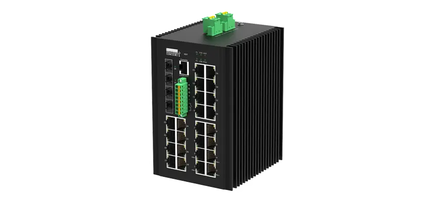 24xGE RJ45, suporte 4x10G SFP DI/DO e RS485, porta 1-4 suporte BT 90w