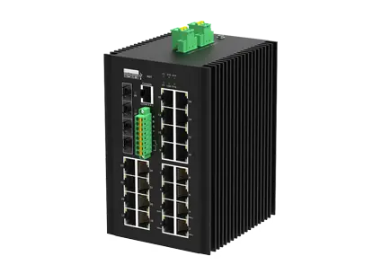 24xGE RJ45, suporte 4x10G SFP DI/DO e RS485, porta 1-4 suporte BT 90w