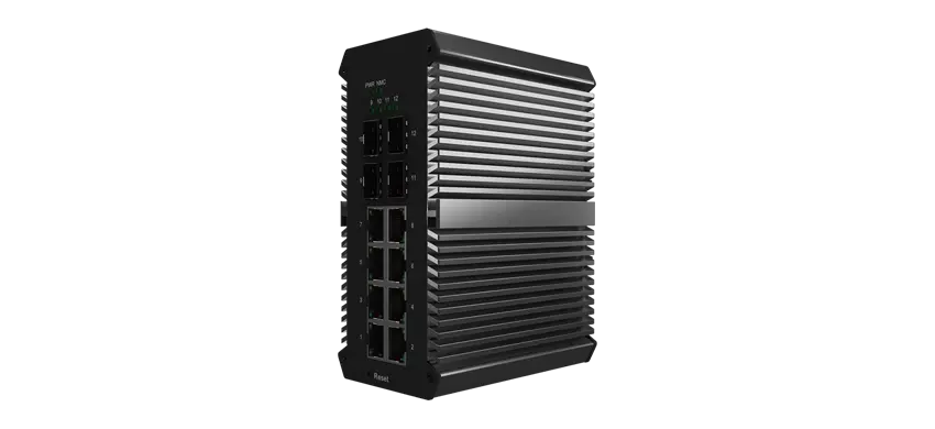 Interruptor gerenciado industrial L2 4x1000M SFP, 8x100/100/1000M RJ45