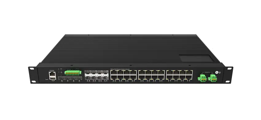 16xGE RJ45, 8xGE Combo, 4x10G SFP Suporte DI/DO e RS485, porta 1-2 suporte BT 90w