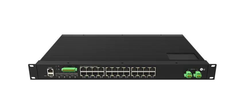 24xGE RJ45, suporte 4x10G SFP DI/DO e RS485, porta 1-4 suporte BT 90w