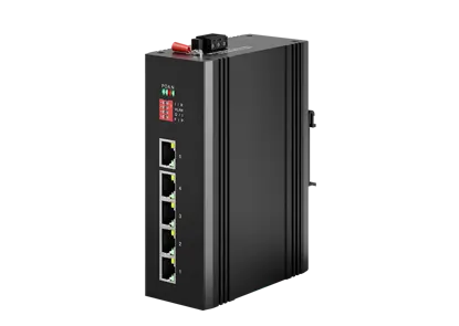 Interruptor de reforço não gerenciado industrial Din-rail PoE 5x10/100Base-T