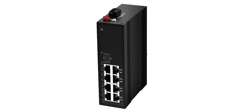 Interruptor industrial não gerenciado 1x1000Base-X, 8x100/100/1000Base-T (PoE opcional)