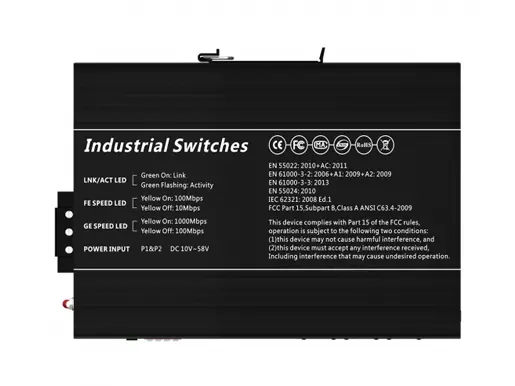 100Base-TX Industrial Ethernet Switch (PoE Optional)