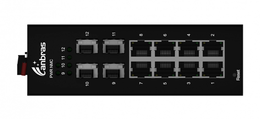 Interruptor Ethernet industrial 4x1000Base-X, 8x100/100/1000Base-T (PoE opcional)