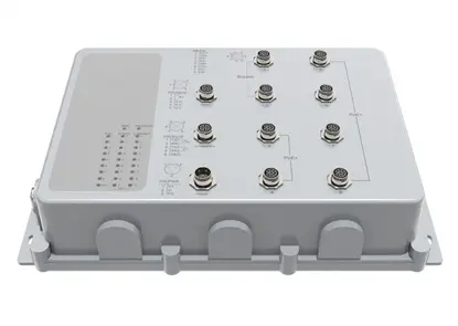 Interruptor PoE Industrial 8x100/1000Base-T, à prova d'água IP67