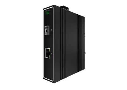 (Trilho Din) Conversor de mídia industrial não gerenciado 1x1000Base-X, 1x100/100/1000Base-T