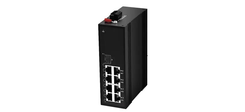 Interruptor Ethernet industrial 8x100/100/1000M RJ45 (PoE), Uplink 1x1000M SFP,
