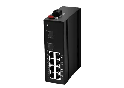 Interruptor Ethernet industrial 8x100/100/1000M RJ45 (PoE), Uplink 2x1000M SFP