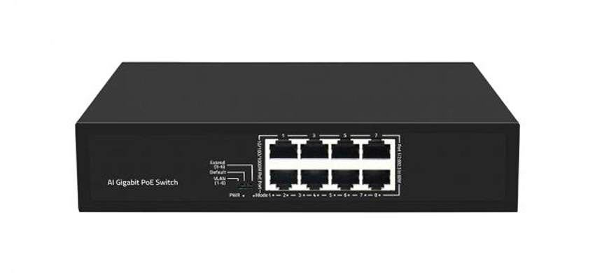 Interruptor de 8 portas Gigabit AI PoE