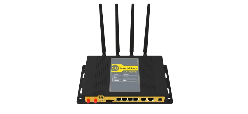 Router industrial 5G 1x1000M ETH WAN, 4x1000M ETH LAN 2 slot SIM & 2.4GHz/5.8GHz Suporte WIFI