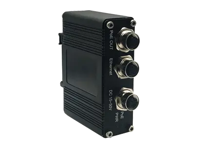 Único conector industrial do injetor 30w M12 do porto 10/100/1000 PoE