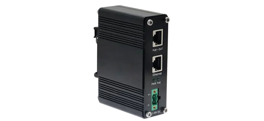 Injetor industrial 30w do único porto 10/100/1000Mbps/2.5G PoE