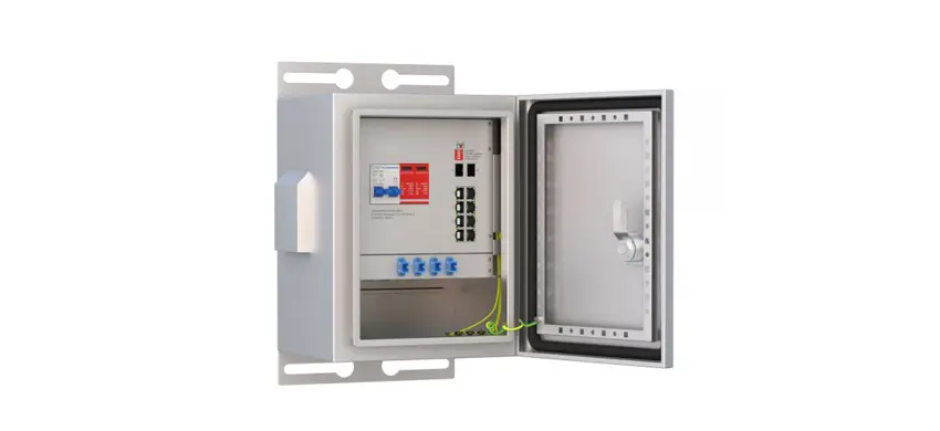 IP55 Caixa ao ar livre, com 2x1000 Base-X, 8x100/100/1000 Base-T Interruptor PoE