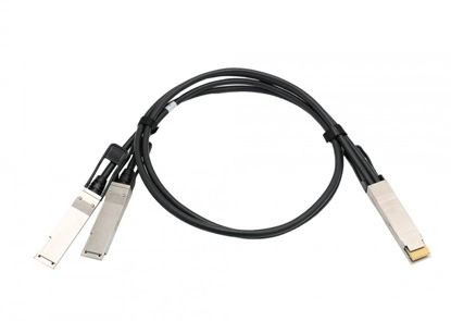 Cabo de cobre de fixação direta passiva 200G QSFPDD a 2x100G QSFP28