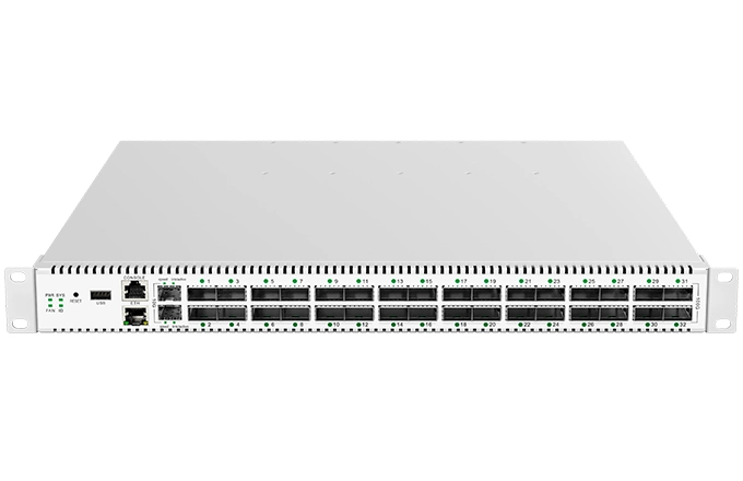 Interruptor da caixa branca do centro de dados 32x100G QSFP28, 2x10G SFP