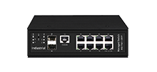 Interruptor PoE gerenciado Din-RJ45 industrial 8x100/100/1000M, porta SFP 2x1000M 1 suporte BT PoE (potência de porta única Max. 90w)