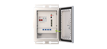 Caixa ao ar livre IP55, com interruptor industrial não gerenciado 1x1000 Base-X, 4x100/1000 Base-T PoE