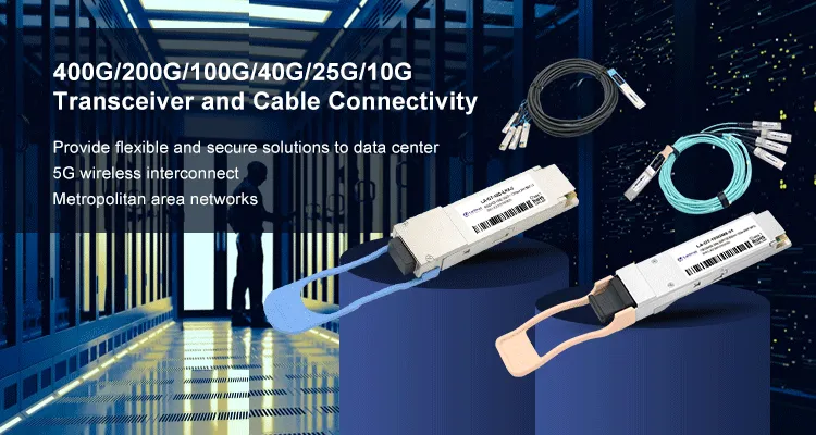 Conectividade do transceptor e do cabo