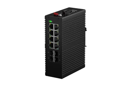 Interruptor gerenciado industrial Din-RJ45 L3 8x100/100/1000M, 4x1G SFP